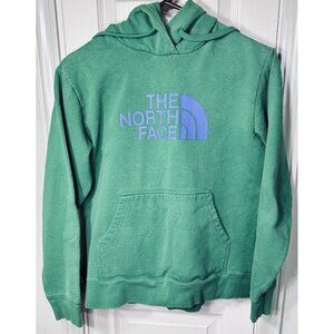 THE NORTH FACE Green Pullover Hoodie Mens Small Outdoors Hiking Heavyweight